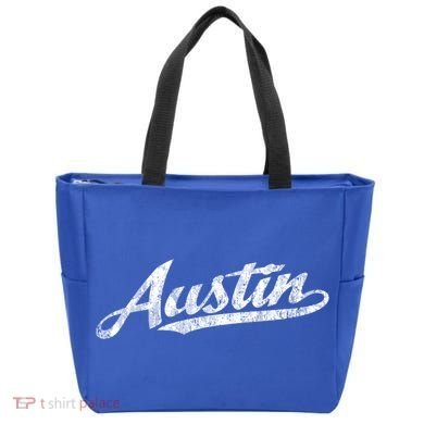 Austin Texas Tx Cute Gift Vintage Sports Script Retro Gift Tee Tote Bag