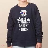Arrest This Trump Fingers Pro Trump Women's Sweatshirt thumb 0