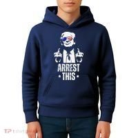 Arrest This Trump Fingers Pro Trump Kids Hoodie thumb 4