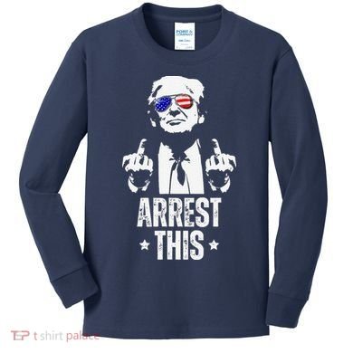 Arrest This Trump Fingers Pro Trump Kids Long Sleeve Shirt