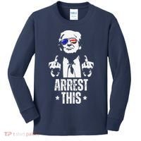Arrest This Trump Fingers Pro Trump Kids Long Sleeve Shirt thumb 0
