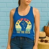 Aoc Tax The Rich Anti Capitalist Political Women's Tank Top thumb 2