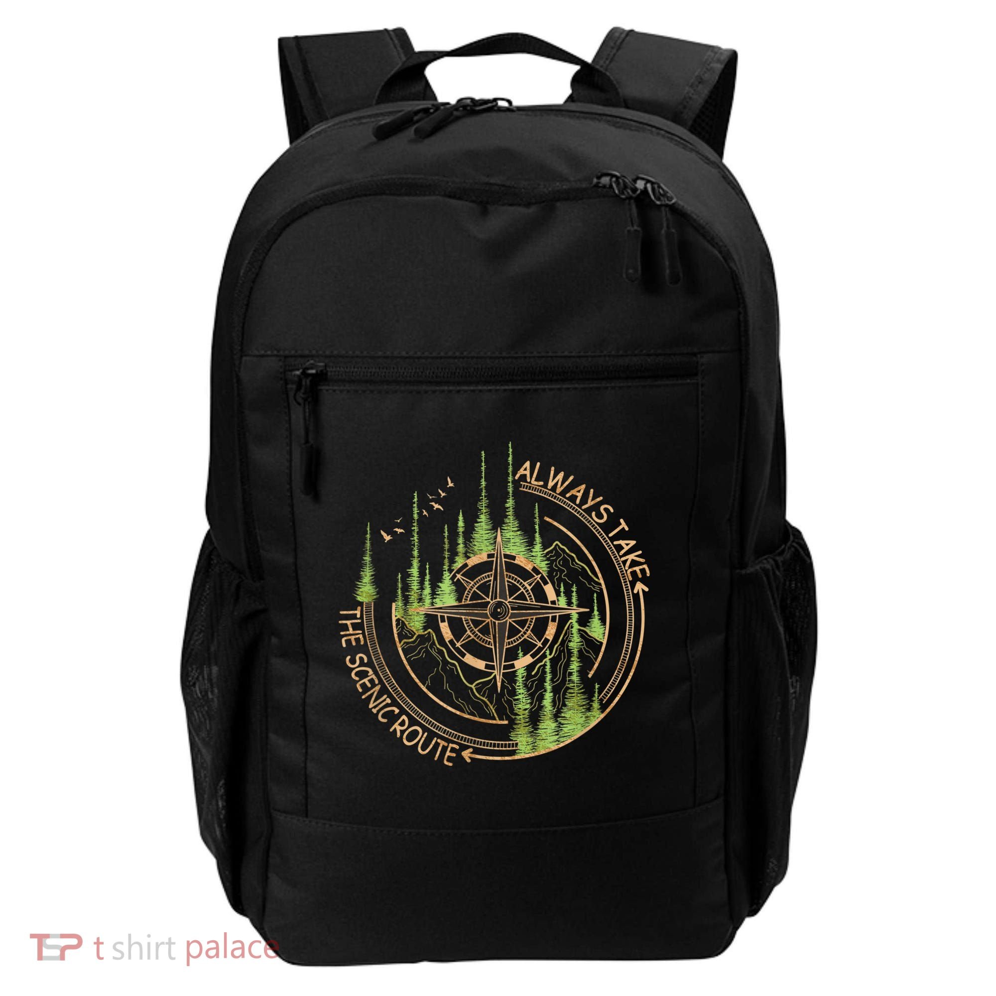 Always Take The Scenic Route Camping Travel Adventure Backpack