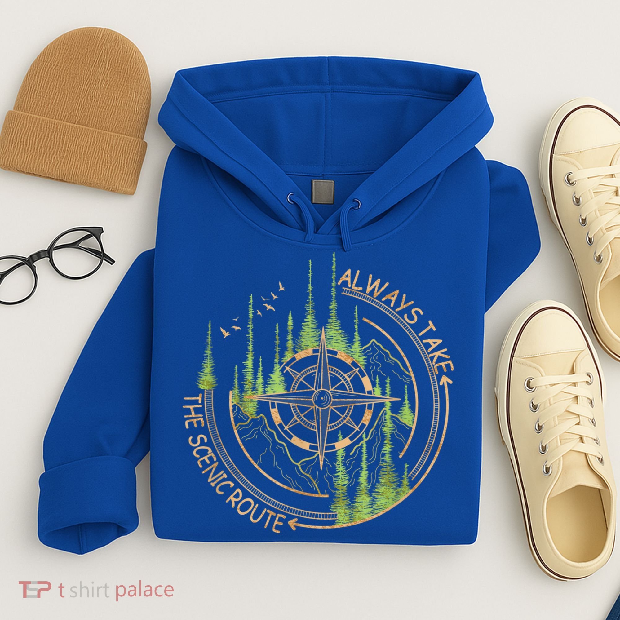 Always Take The Scenic Route Camping Travel Adventure Hoodie