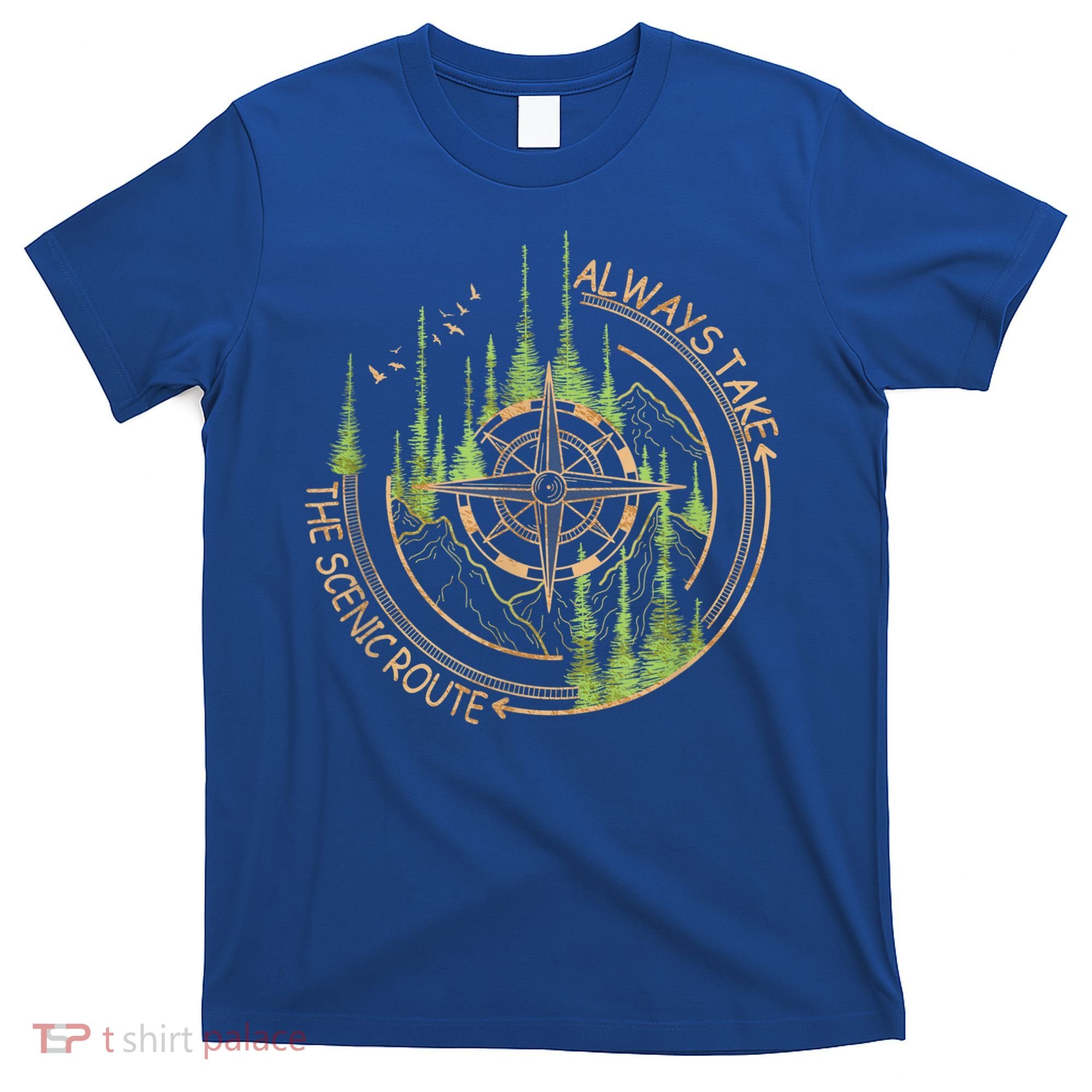 Always Take The Scenic Route Camping Travel Adventure T-Shirt