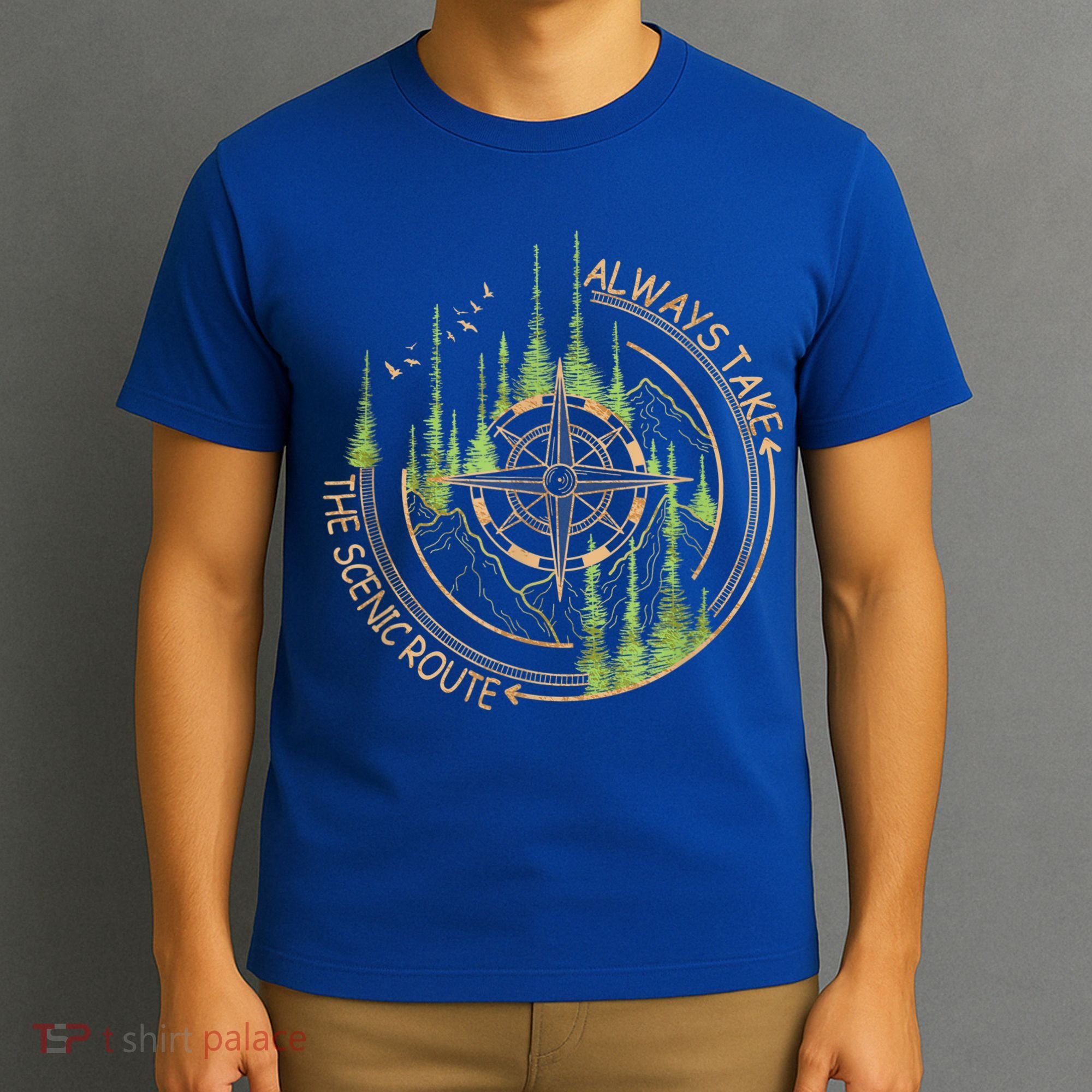 Always Take The Scenic Route Camping Travel Adventure T-Shirt