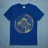 Always Take The Scenic Route Camping Travel Adventure T-Shirt thumb 5