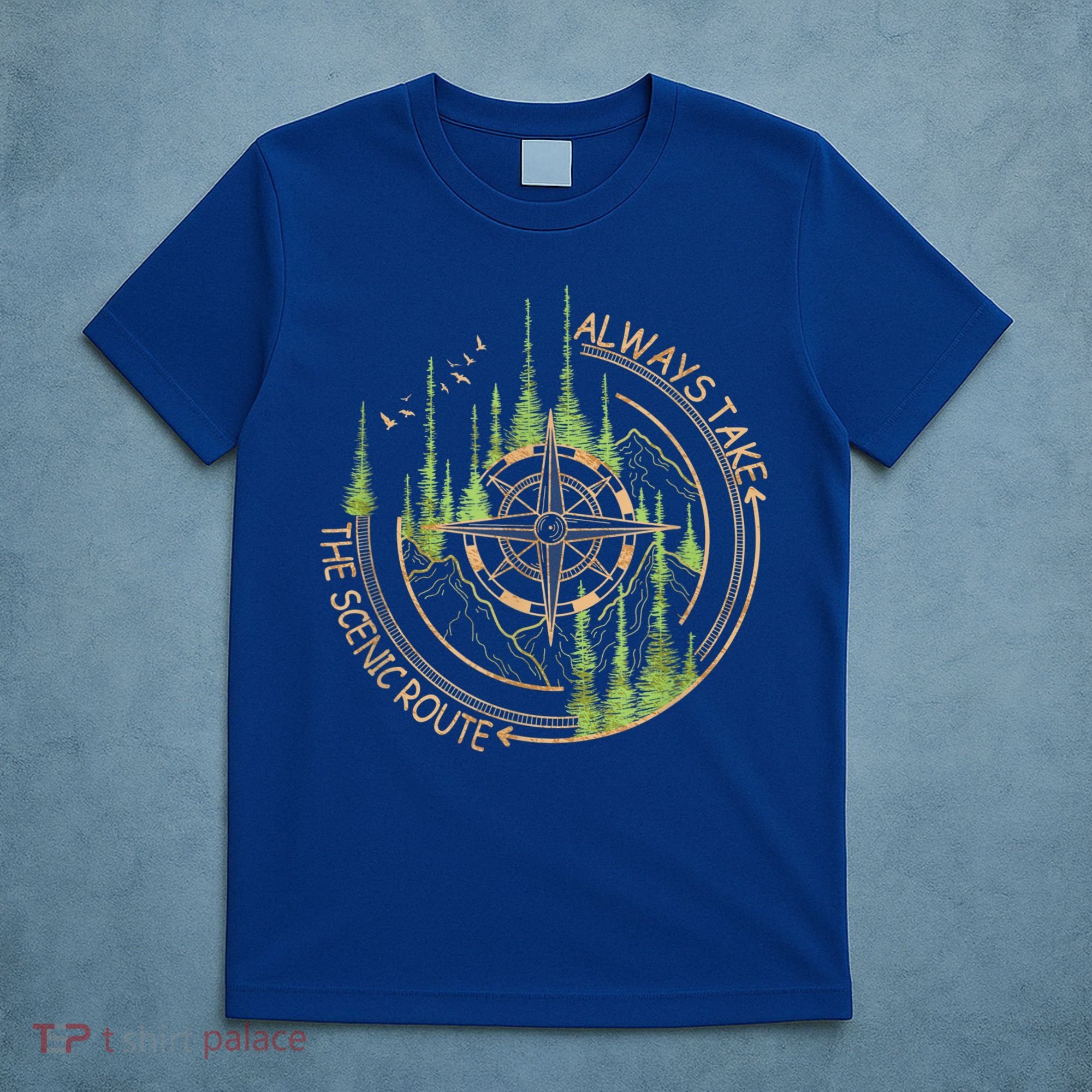 Always Take The Scenic Route Camping Travel Adventure T-Shirt