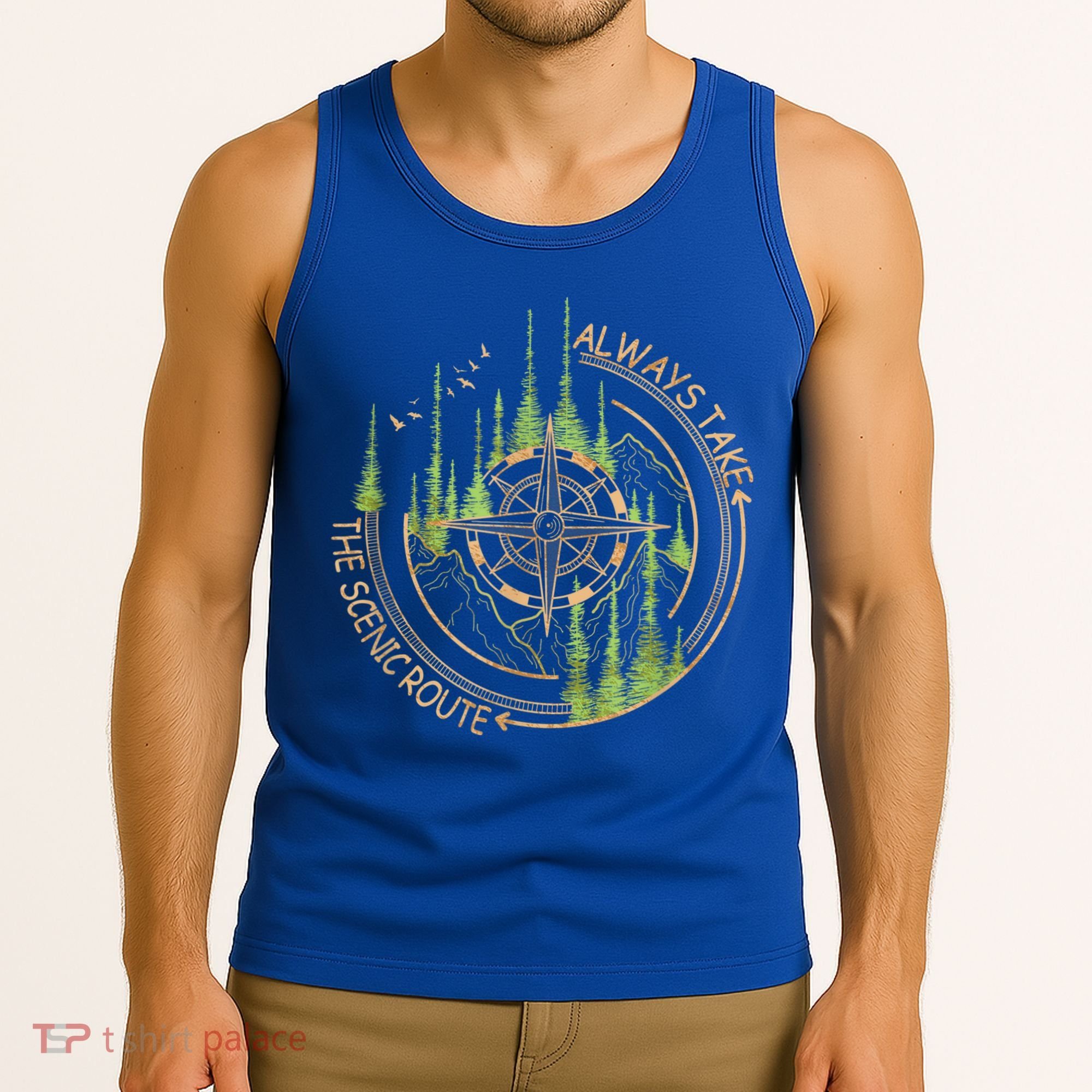Always Take The Scenic Route Camping Travel Adventure Tank Top