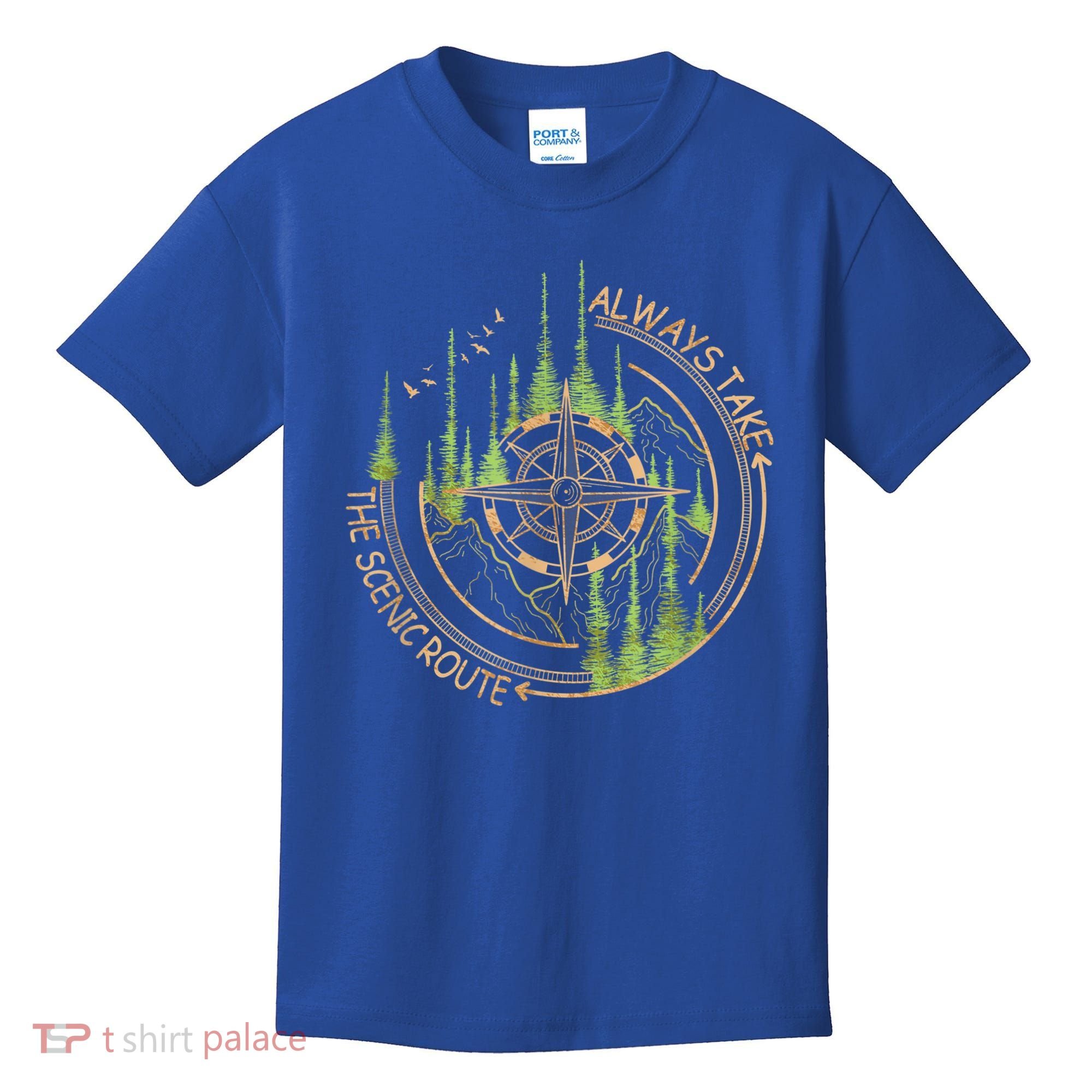 Always Take The Scenic Route Camping Travel Adventure Kids T-Shirt