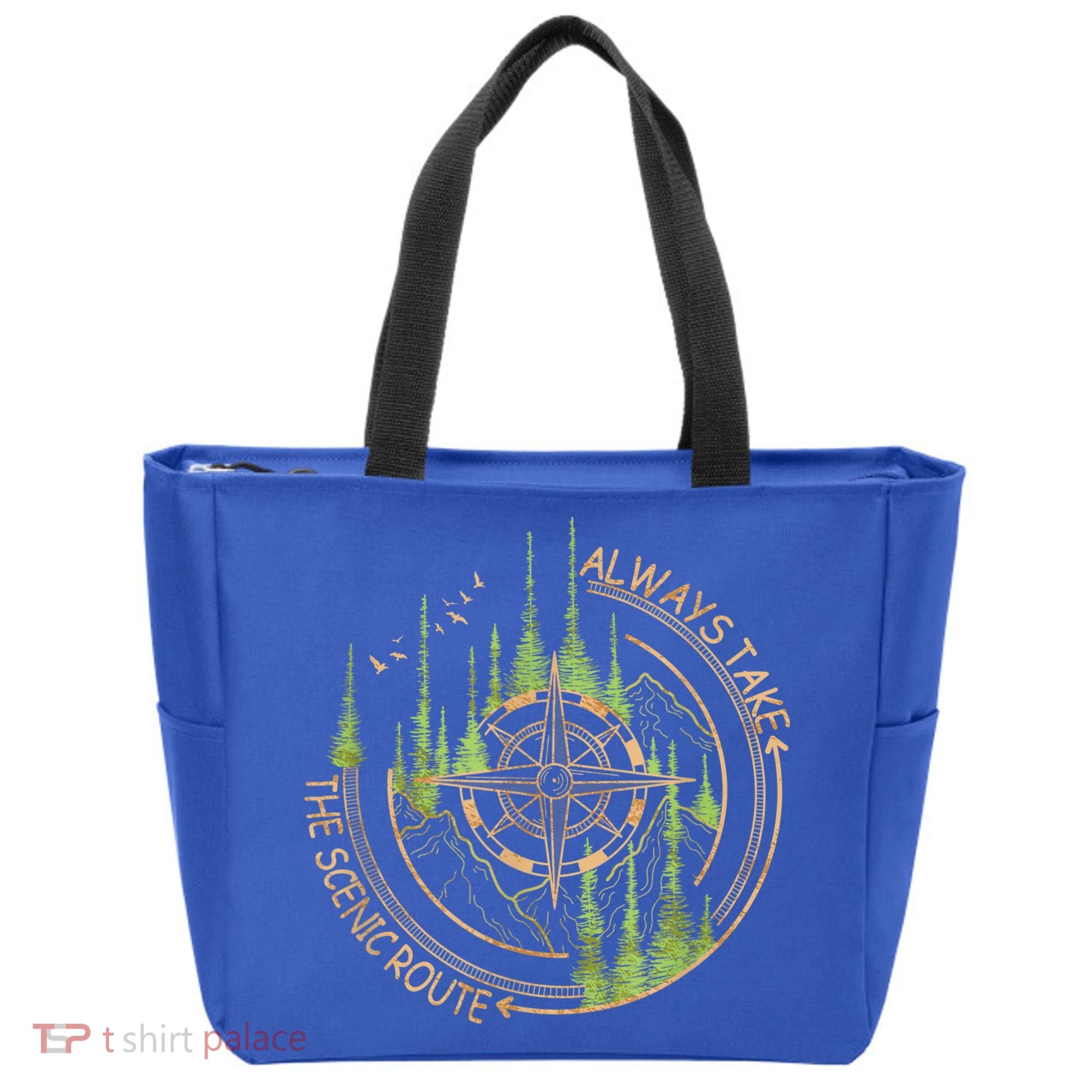 Always Take The Scenic Route Camping Travel Adventure Tote Bag