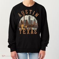 Austin Texas Tx Guitar Skyline Women's Sweatshirt thumb 0