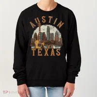 Austin Texas Tx Guitar Skyline Women's Sweatshirt thumb 0