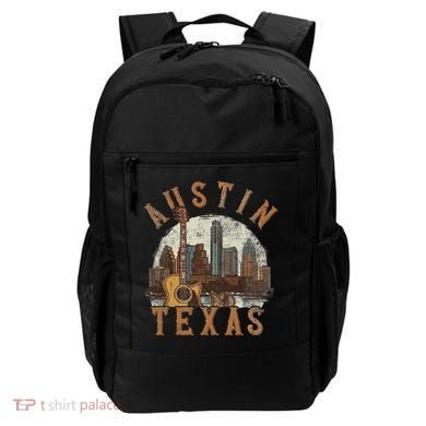 Austin Texas Tx Guitar Skyline Backpack