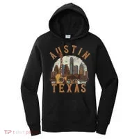 Austin Texas Tx Guitar Skyline Women's Hoodie thumb 0