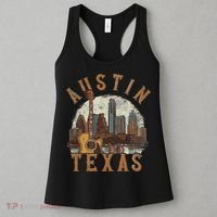 Austin Texas Tx Guitar Skyline Women's Tank Top thumb 3