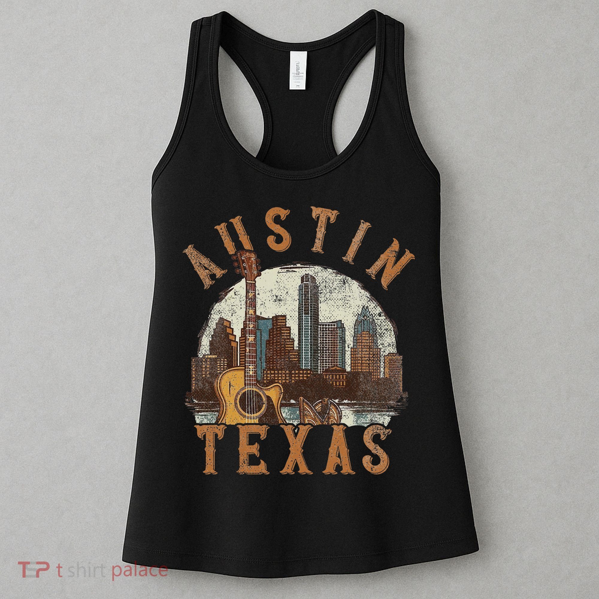 Austin Texas Tx Guitar Skyline Women's Tank Top