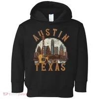 Austin Texas Tx Guitar Skyline Toddler Hoodie thumb 0