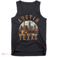 Austin Texas Tx Guitar Skyline Tank Top thumb 0