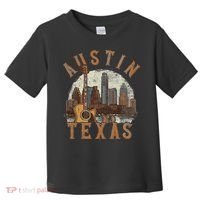 Austin Texas Tx Guitar Skyline Toddler T-Shirt thumb 0