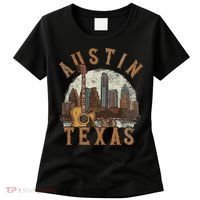 Austin Texas Tx Guitar Skyline Women's T-Shirt thumb 0