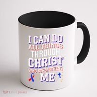 All Things Through Christ Congenital Heart Defect Awareness Coffee Mug thumb 1