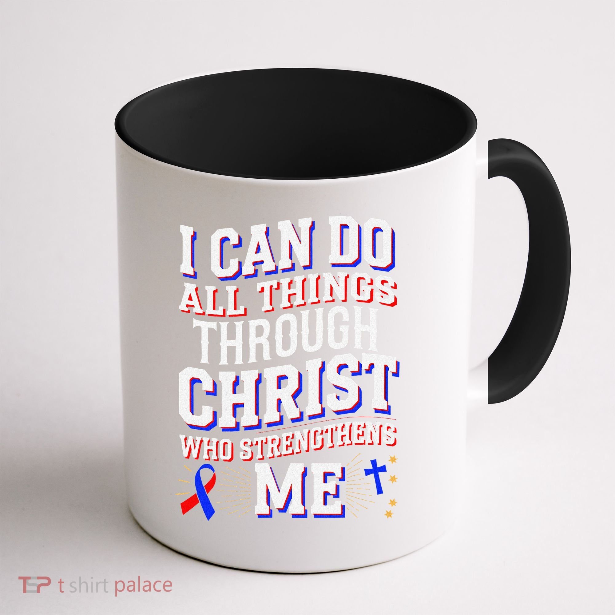 All Things Through Christ Congenital Heart Defect Awareness Coffee Mug