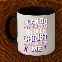 All Things Through Christ Congenital Heart Defect Awareness Coffee Mug thumb 2