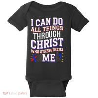 All Things Through Christ Congenital Heart Defect Awareness Baby Bodysuit thumb 0