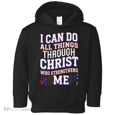 All Things Through Christ Congenital Heart Defect Awareness Toddler Hoodie
