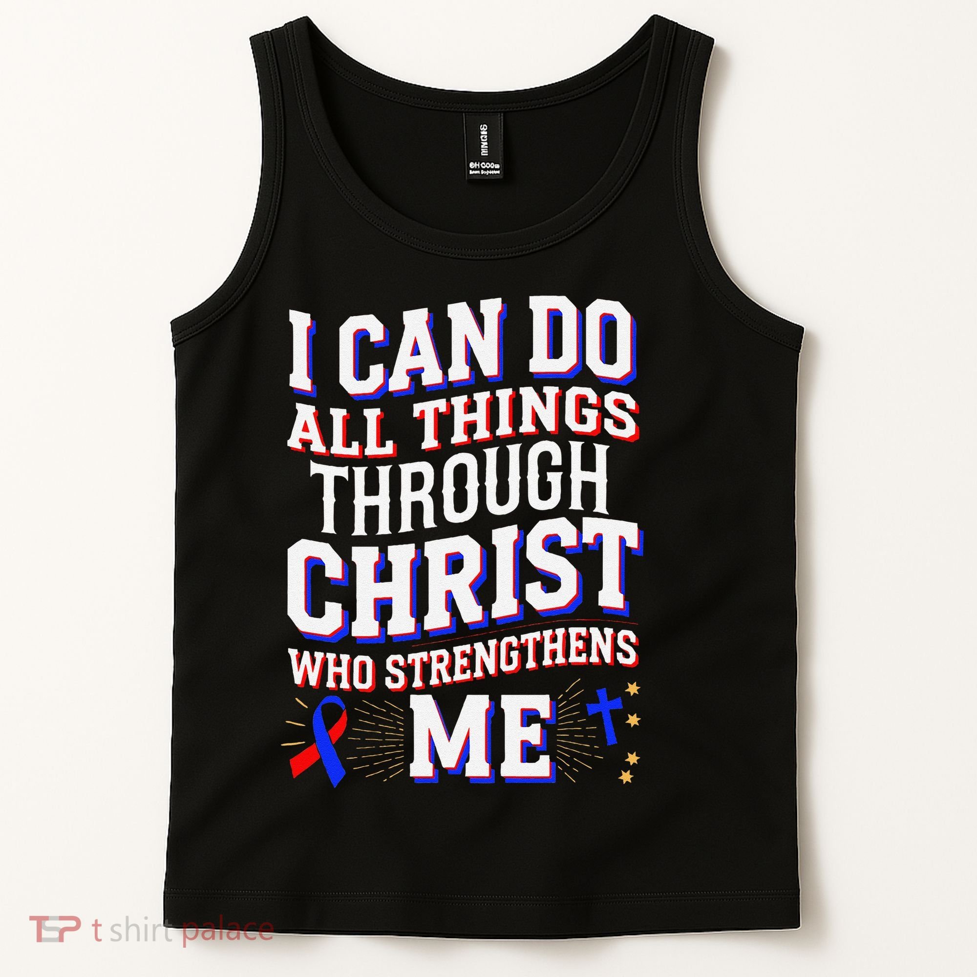 All Things Through Christ Congenital Heart Defect Awareness Tank Top