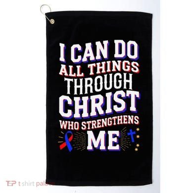 All Things Through Christ Congenital Heart Defect Awareness Golf Towel