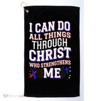 All Things Through Christ Congenital Heart Defect Awareness Golf Towel thumb 0