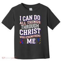 All Things Through Christ Congenital Heart Defect Awareness Toddler T-Shirt thumb 0