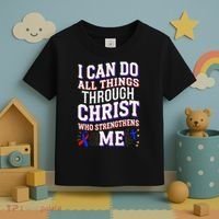 All Things Through Christ Congenital Heart Defect Awareness Toddler T-Shirt thumb 3