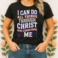 All Things Through Christ Congenital Heart Defect Awareness Women's T-Shirt thumb 2