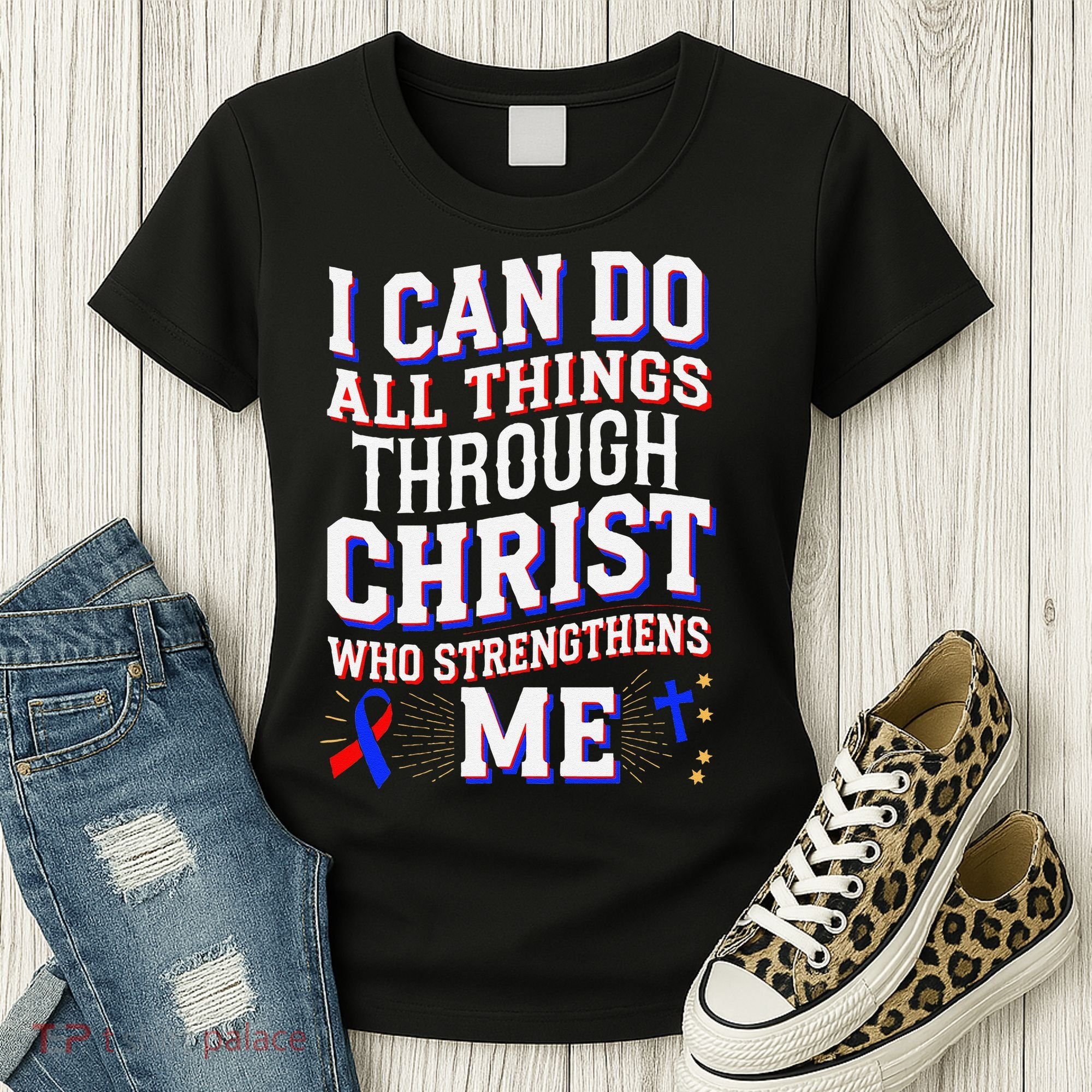 All Things Through Christ Congenital Heart Defect Awareness Women's T-Shirt