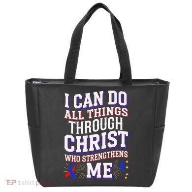 All Things Through Christ Congenital Heart Defect Awareness Tote Bag