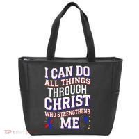All Things Through Christ Congenital Heart Defect Awareness Tote Bag thumb 0