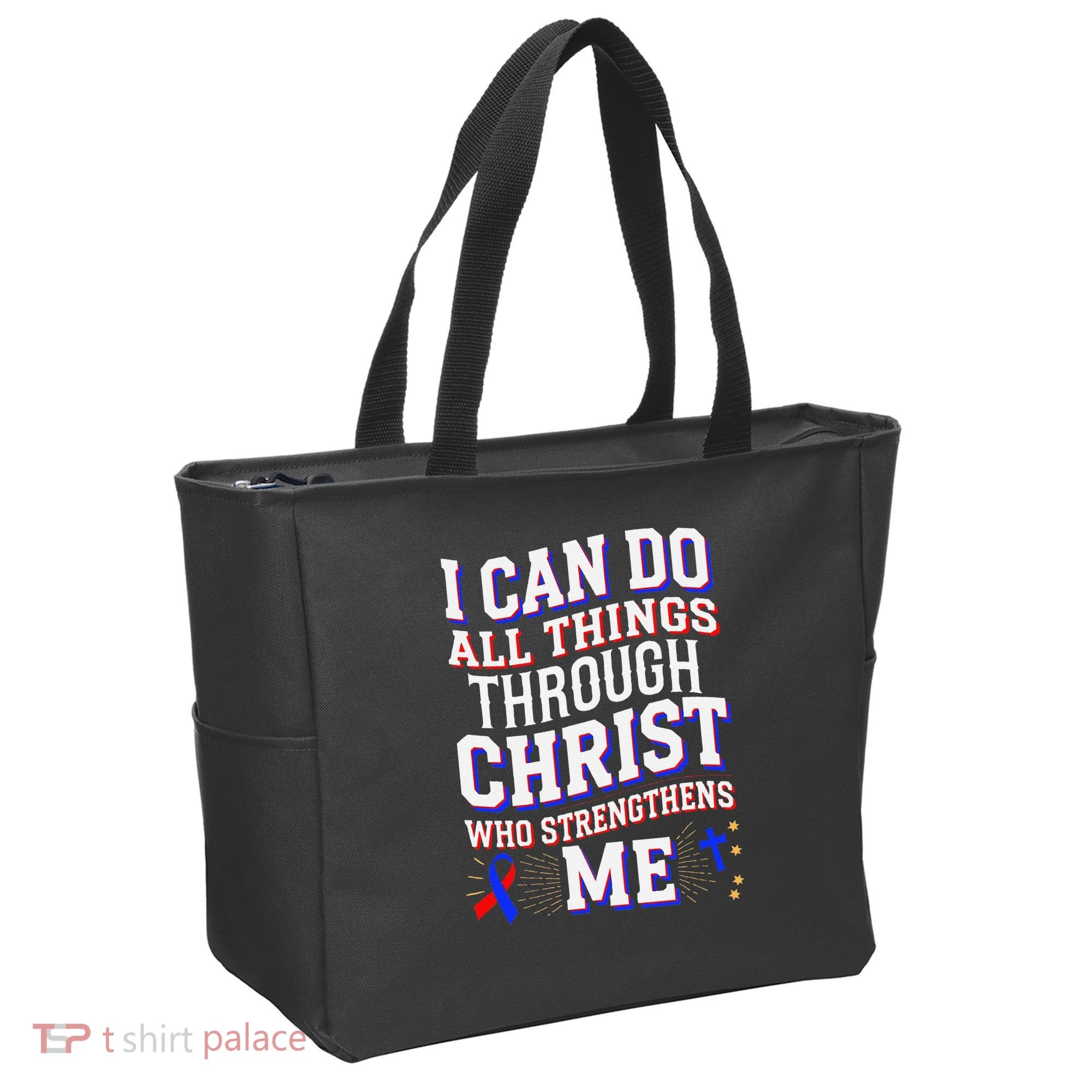 All Things Through Christ Congenital Heart Defect Awareness Tote Bag