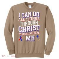 All Things Through Christ Congenital Heart Defect Awareness Sweatshirt thumb 0
