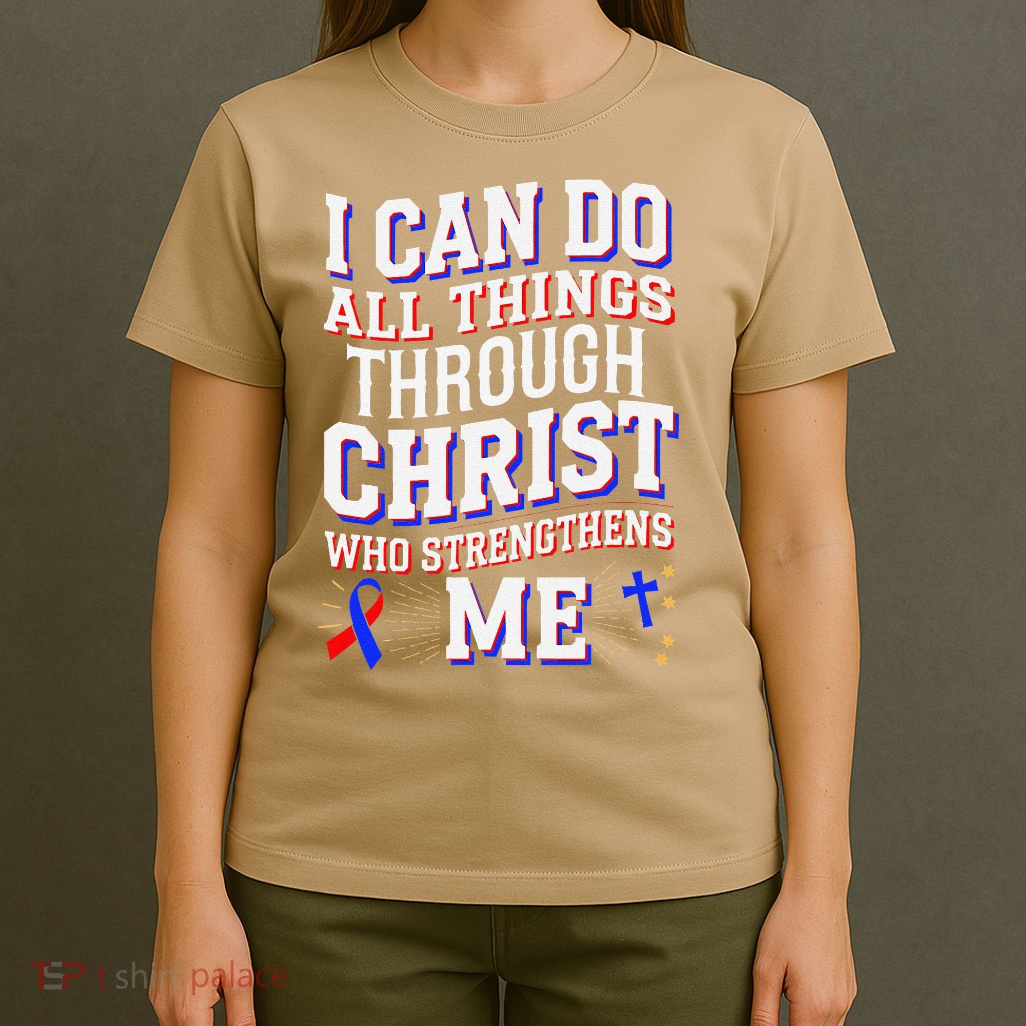 All Things Through Christ Congenital Heart Defect Awareness T-Shirt