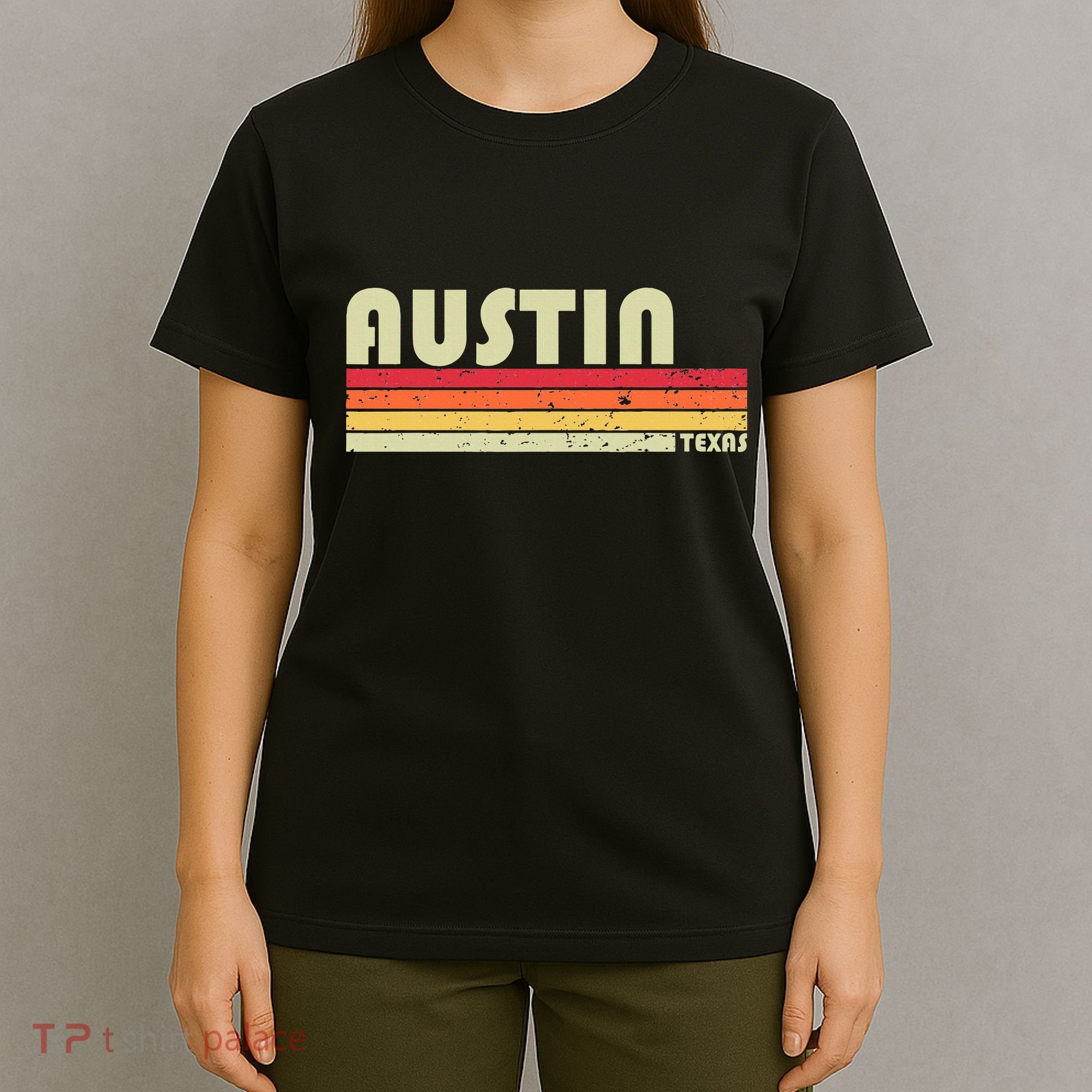 Austin Tx Texas Funny City Home Roots Gift Retro 70s 80s T-Shirt