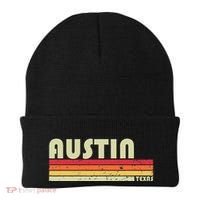Austin Tx Texas Funny City Home Roots Gift Retro 70s 80s Beanie thumb 0
