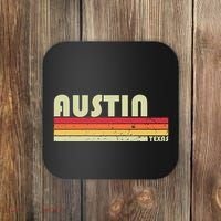 Austin Tx Texas Funny City Home Roots Gift Retro 70s 80s Coaster thumb 0