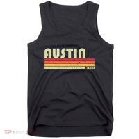 Austin Tx Texas Funny City Home Roots Gift Retro 70s 80s Tank Top thumb 0