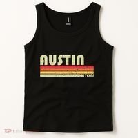 Austin Tx Texas Funny City Home Roots Gift Retro 70s 80s Tank Top thumb 2