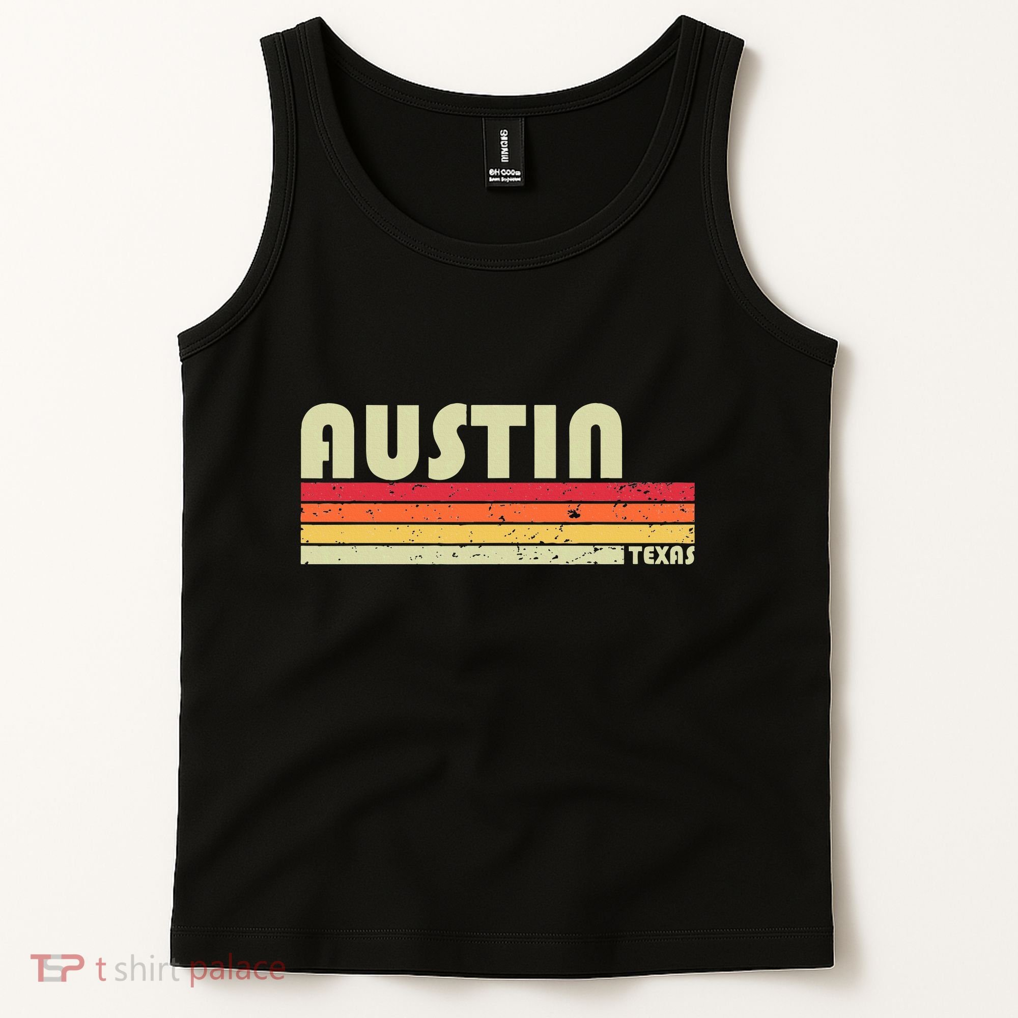 Austin Tx Texas Funny City Home Roots Gift Retro 70s 80s Tank Top