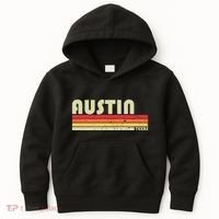 Austin Tx Texas Funny City Home Roots Gift Retro 70s 80s Kids Hoodie thumb 0
