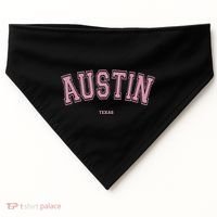 Austin Texas Tx Varsity Style On Austin USA-Made Doggie Bandana thumb 0